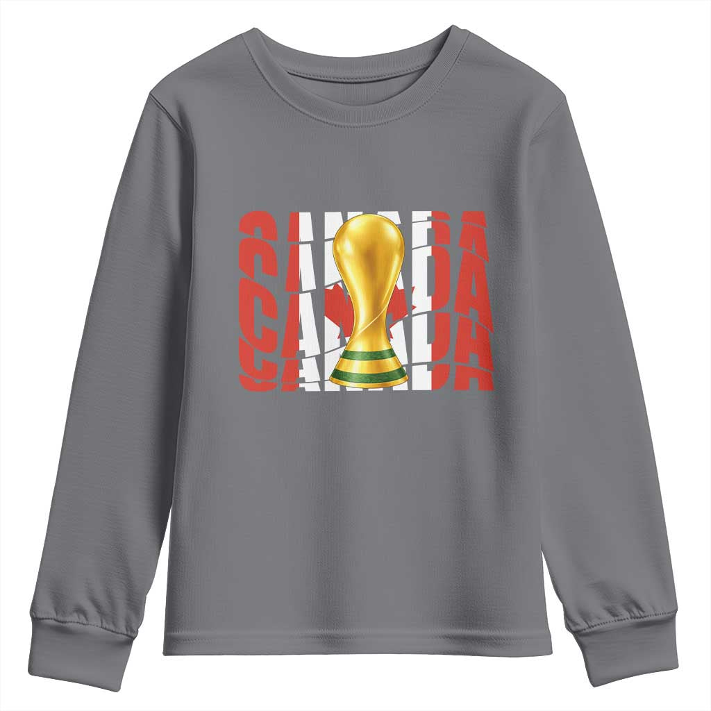 Proud Canada National Soccer Lover Fan Gift Youth Sweatshirt TS12 Charcoal Print Your Wear
