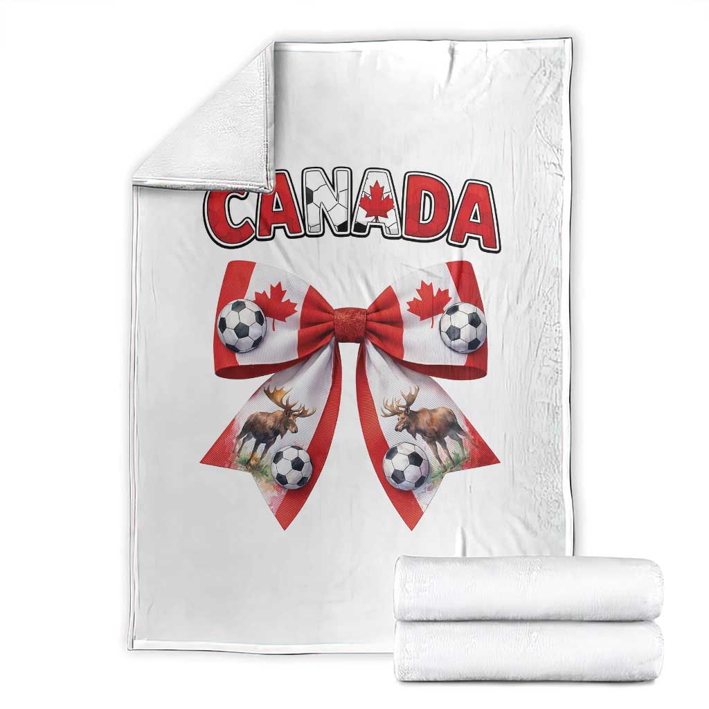 Proud Canadian National Soccer Lover Throw Blanket Football Fan Gift TS12 White Print Your Wear