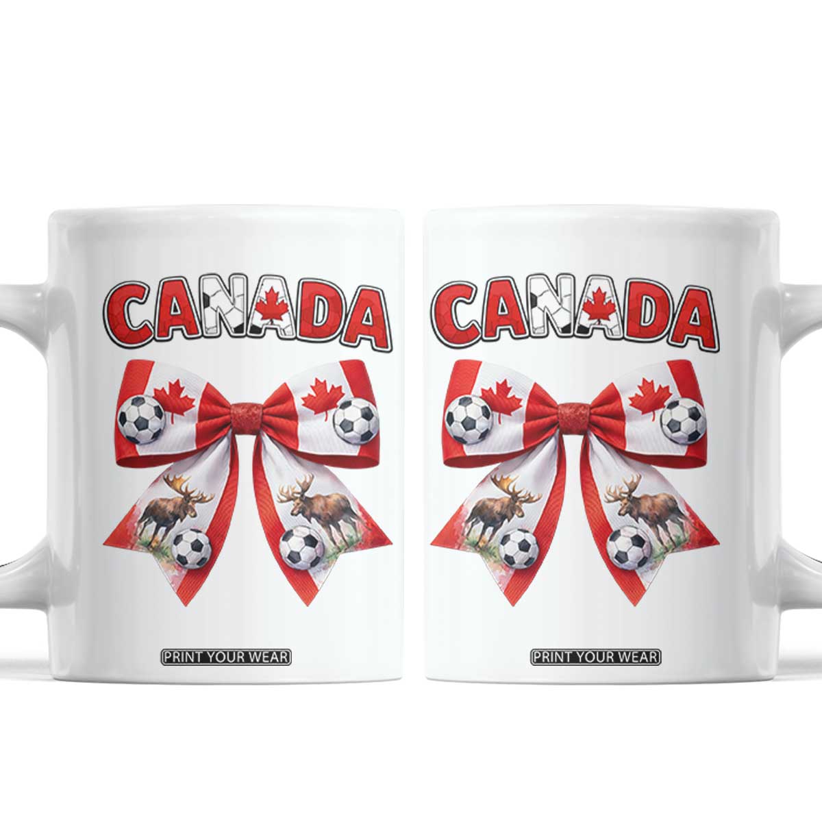 Proud Canadian National Soccer Lover Coffee Mug Football Fan Gift TS12 White Print Your Wear