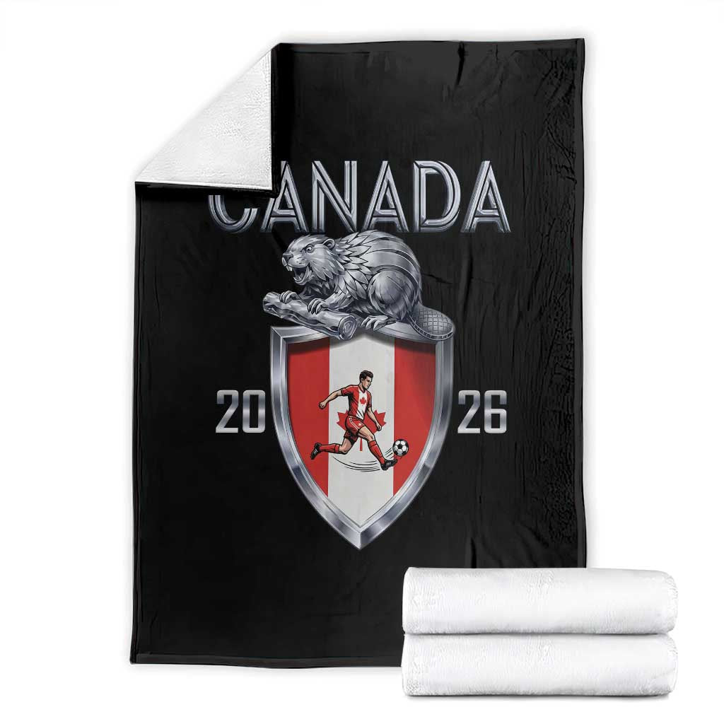 Canada National Soccer Fan Throw Blanket Proud Canadian Gift TS12 Black Print Your Wear