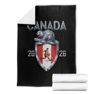Canada National Soccer Fan Throw Blanket Proud Canadian Gift TS12 Black Print Your Wear