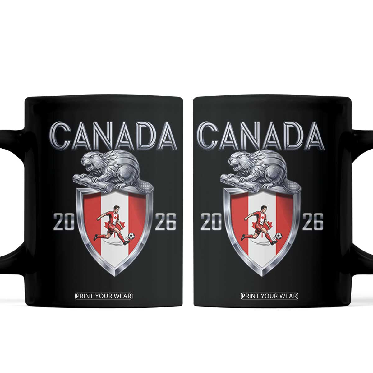 Canada National Soccer Fan Coffee Mug Proud Canadian Gift TS12 Black Print Your Wear