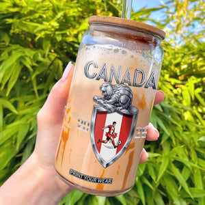 Canada National Soccer Fan Glass Can Proud Canadian Gift TS12 Black Print Your Wear