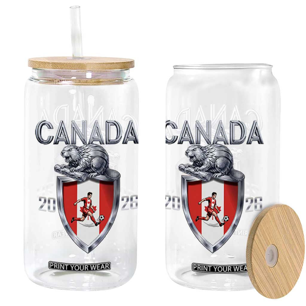 Canada National Soccer Fan Glass Can Proud Canadian Gift TS12 Print Your Wear