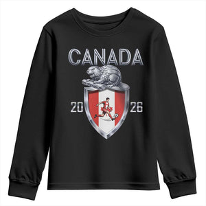 Canada National Soccer Fan Youth Sweatshirt Proud Canadian Gift TS12 Black Print Your Wear