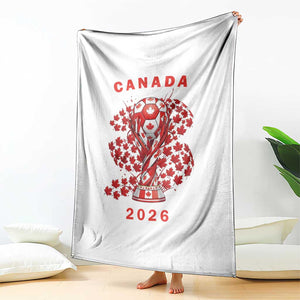 Proud Canada National Soccer Fan 2026 Patriotic Gift Throw Blanket TS12 Print Your Wear