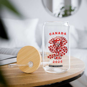Proud Canada National Soccer Fan 2026 Patriotic Gift Glass Can TS12 Print Your Wear
