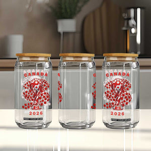 Proud Canada National Soccer Fan 2026 Patriotic Gift Glass Can TS12 Print Your Wear