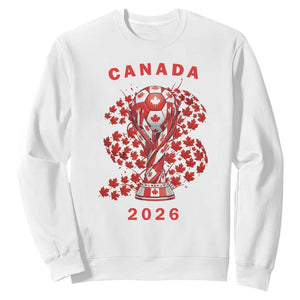 Proud Canada National Soccer Fan 2026 Patriotic Gift Sweatshirt TS12 White Print Your Wear