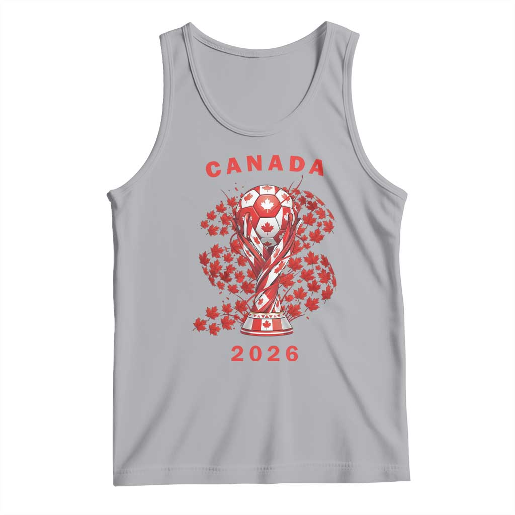 Proud Canada National Soccer Fan 2026 Patriotic Gift Tank Top TS12 Athletic Heather Print Your Wear