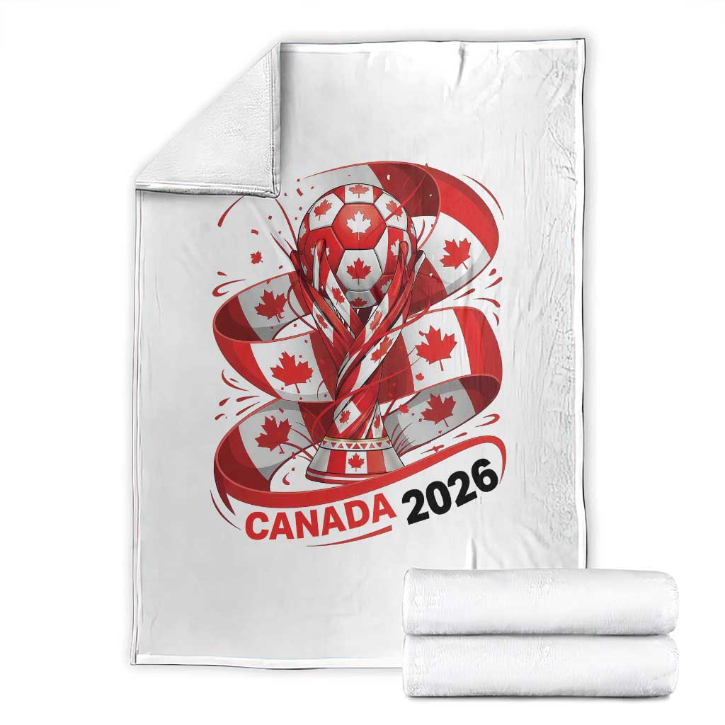 Canada Soccer Fan Throw Blanket International Football Lover Gift TS12 White Print Your Wear