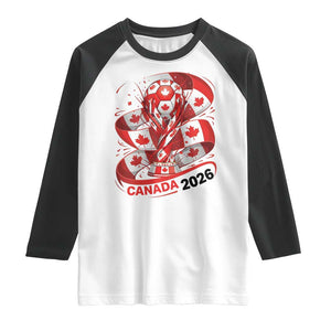 Canada Soccer Fan Raglan Shirt International Football Lover Gift TS12 White Black Print Your Wear