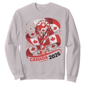 Canada Soccer Fan Sweatshirt International Football Lover Gift TS12 Ice Gray Print Your Wear