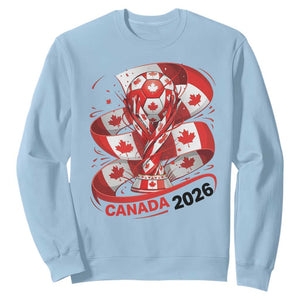 Canada Soccer Fan Sweatshirt International Football Lover Gift TS12 Light Blue Print Your Wear