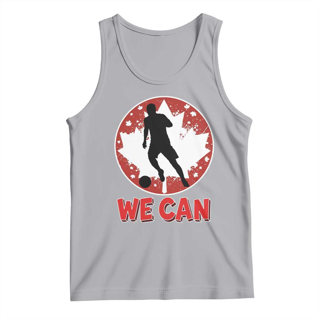 We Can Canada Soccer Tank Top Canadian Football Fan Pride TS12 Athletic Heather Print Your Wear