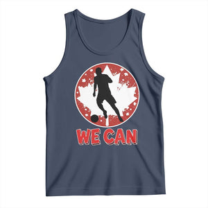 We Can Canada Soccer Tank Top Canadian Football Fan Pride TS12 Navy Print Your Wear