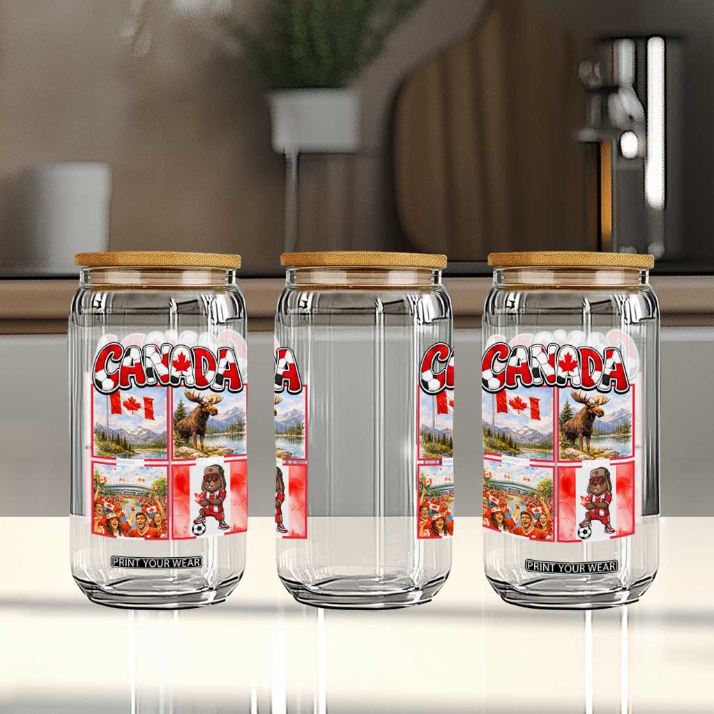Proud Canada National Soccer Fan 2026 Gift Glass Can TS12 Print Your Wear