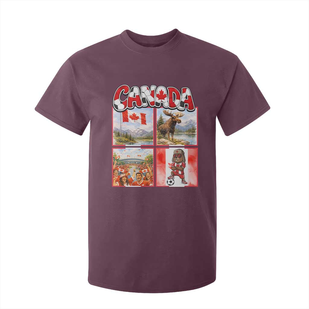 Proud Canada National Soccer Fan 2026 Gift T Shirt For Kid TS12 Maroon Print Your Wear