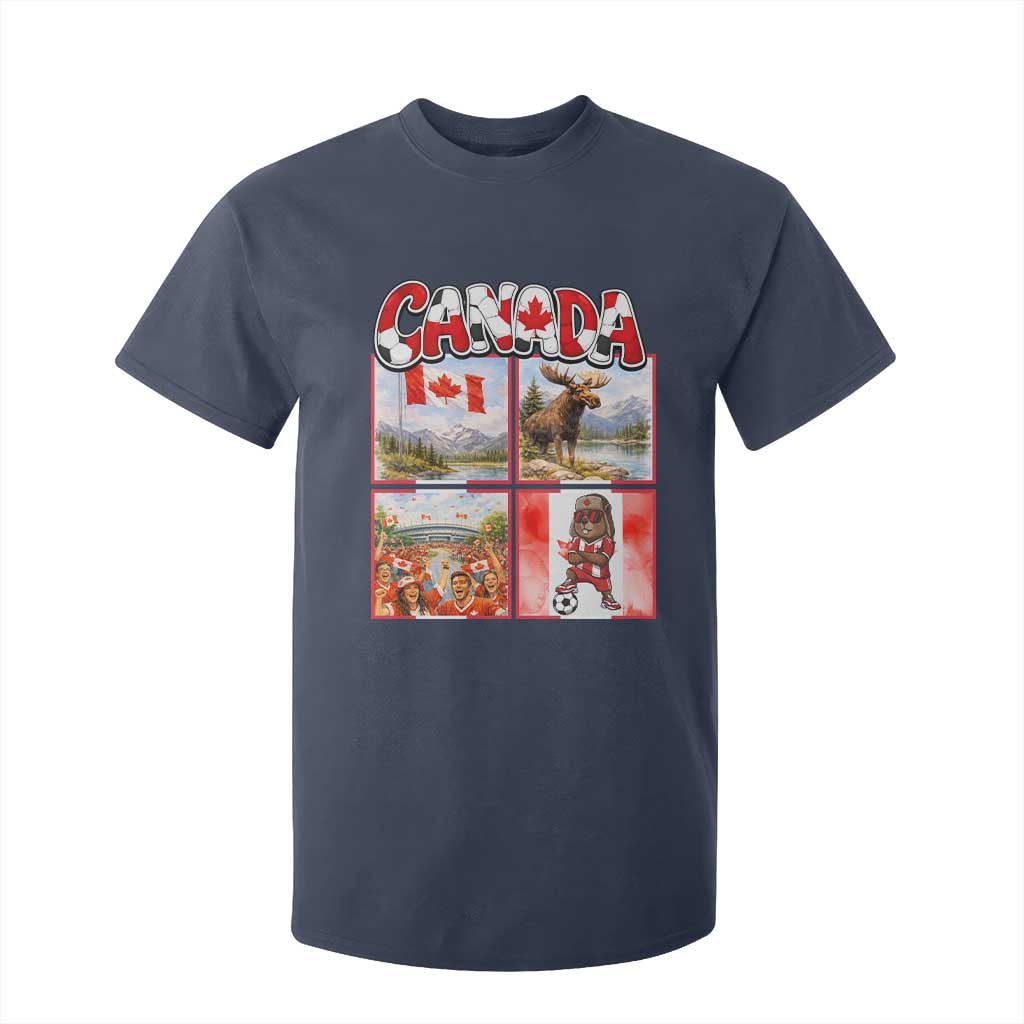 Proud Canada National Soccer Fan 2026 Gift T Shirt For Kid TS12 Navy Print Your Wear