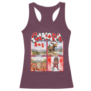 Proud Canada National Soccer Fan 2026 Gift Racerback Tank Top TS12 Maroon Print Your Wear