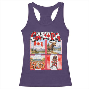 Proud Canada National Soccer Fan 2026 Gift Racerback Tank Top TS12 Purple Print Your Wear