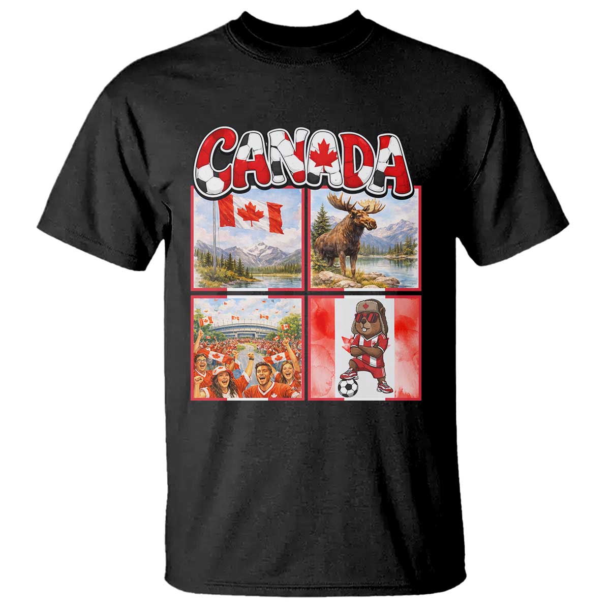 Proud Canada National Soccer Fan 2026 Gift T Shirt TS12 Black Print Your Wear