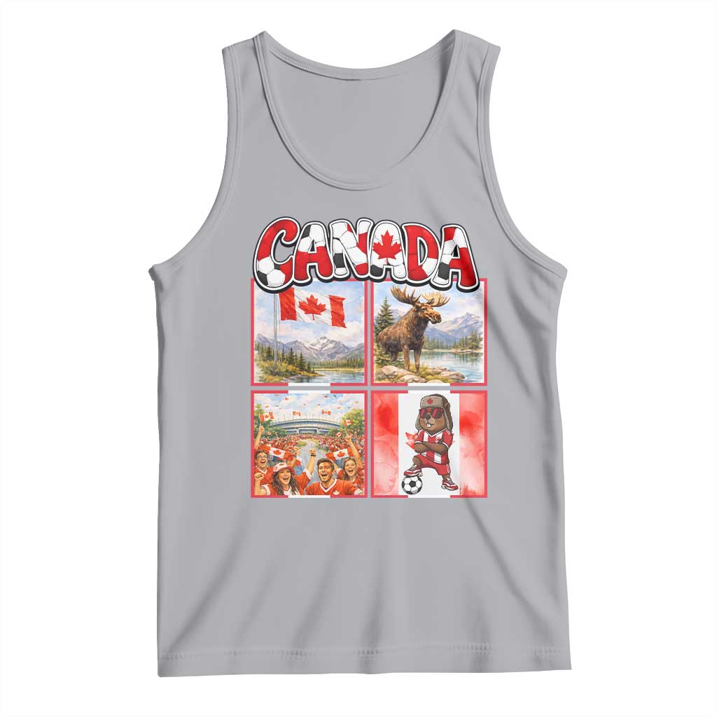 Proud Canada National Soccer Fan 2026 Gift Tank Top TS12 Athletic Heather Print Your Wear