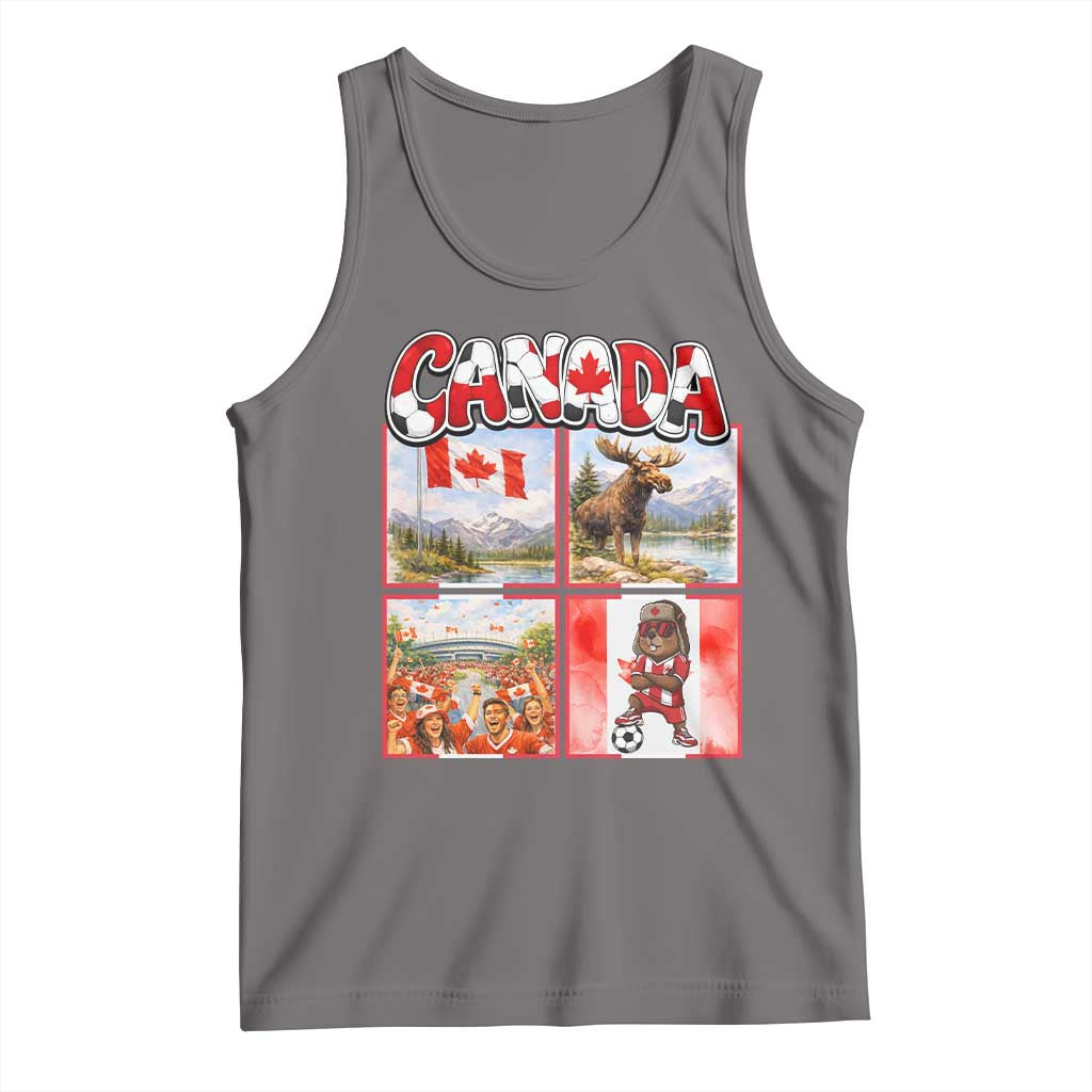 Proud Canada National Soccer Fan 2026 Gift Tank Top TS12 Deep Heather Print Your Wear