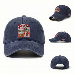 Proud Canada National Soccer Fan 2026 Gift Washed Cotton Baseball Cap TS12 Washed Cap Universal Fit Navy Print Your Wear