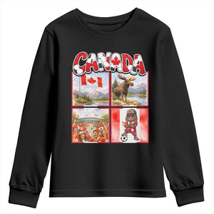 Proud Canada National Soccer Fan 2026 Gift Youth Sweatshirt TS12 Black Print Your Wear