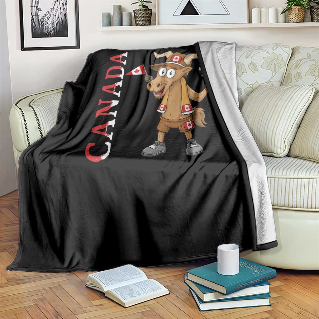 Proud Canada Soccer Moose Throw Blanket Canadian Football Fan TS12 Print Your Wear