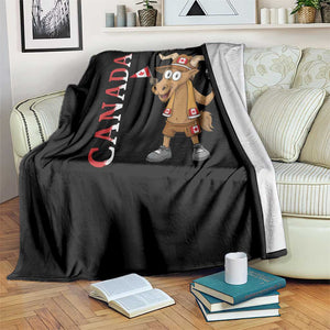 Proud Canada Soccer Moose Throw Blanket Canadian Football Fan TS12 Print Your Wear