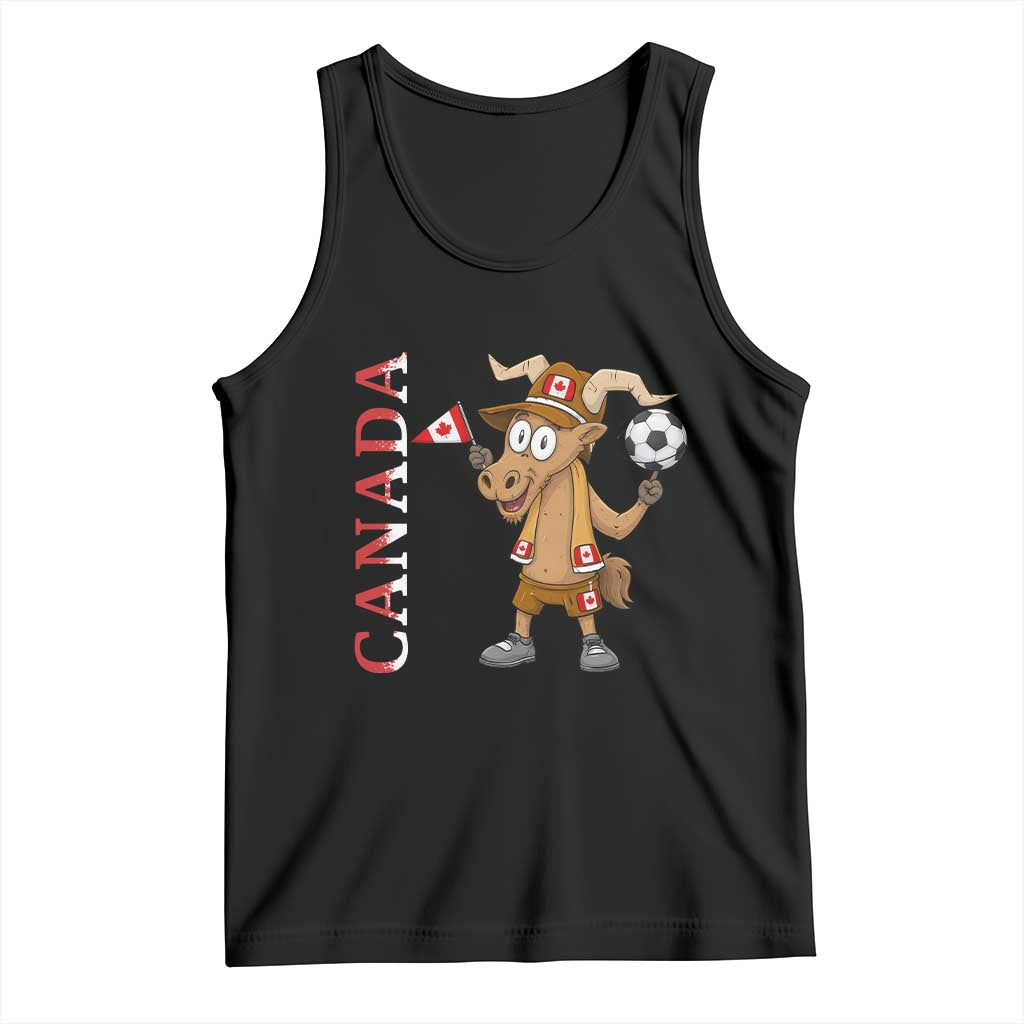 Proud Canada Soccer Moose Tank Top Canadian Football Fan TS12 Black Print Your Wear