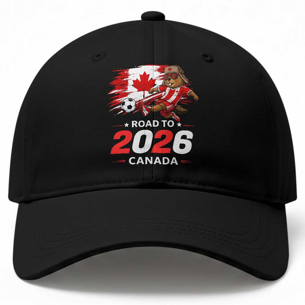 Proud Canada Soccer Beaver Baseball Cap Road To 2026 TS12 Print Your Wear