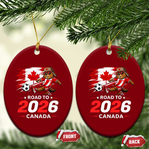 Proud Canada Soccer Beaver Ceramic Ornament Road To 2026 TS12 Print Your Wear