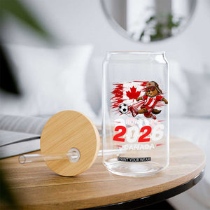 Proud Canada Soccer Beaver Glass Can Road To 2026 TS12 Print Your Wear