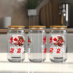 Proud Canada Soccer Beaver Glass Can Road To 2026 TS12 Print Your Wear