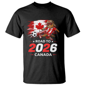 Proud Canada Soccer Beaver T Shirt Road To 2026 TS12 Black Print Your Wear
