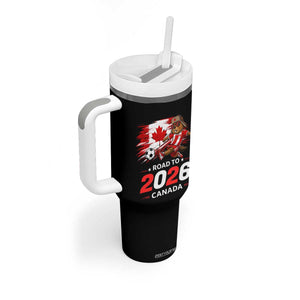 Proud Canada Soccer Beaver Tumbler With Handle Road To 2026 TS12 Print Your Wear