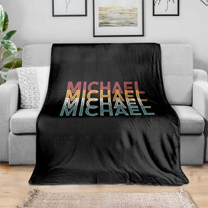 Michael Birthday Gift Throw Blanket Vintage Retro Michael Name Typography TS12 Print Your Wear