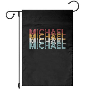Michael Birthday Gift Garden Flag Vintage Retro Michael Name Typography TS12 Black Print Your Wear