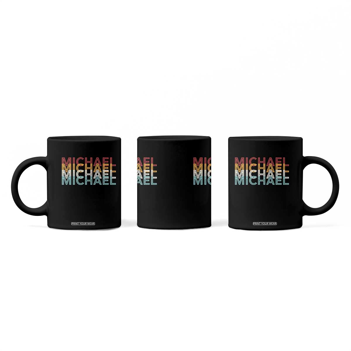Michael Birthday Gift Coffee Mug Vintage Retro Michael Name Typography TS12 Print Your Wear