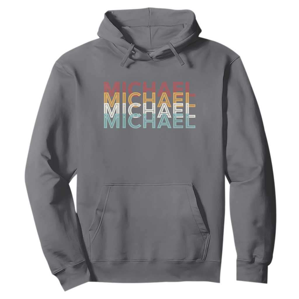 Michael Birthday Gift Hoodie Vintage Retro Michael Name Typography TS12 Charcoal Print Your Wear