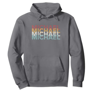 Michael Birthday Gift Hoodie Vintage Retro Michael Name Typography TS12 Charcoal Print Your Wear