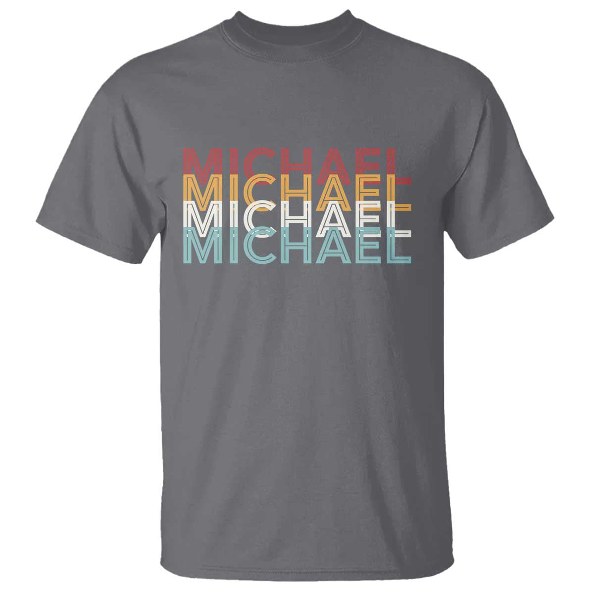 Michael Birthday Gift T Shirt Vintage Retro Michael Name Typography TS12 Charcoal Print Your Wear