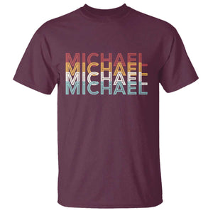 Michael Birthday Gift T Shirt Vintage Retro Michael Name Typography TS12 Maroon Print Your Wear