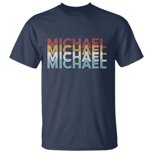 Michael Birthday Gift T Shirt Vintage Retro Michael Name Typography TS12 Navy Print Your Wear