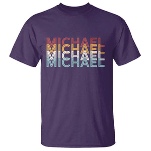 Michael Birthday Gift T Shirt Vintage Retro Michael Name Typography TS12 Purple Print Your Wear