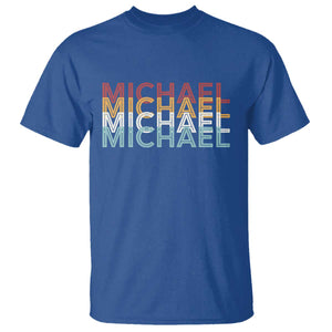 Michael Birthday Gift T Shirt Vintage Retro Michael Name Typography TS12 Royal Blue Print Your Wear