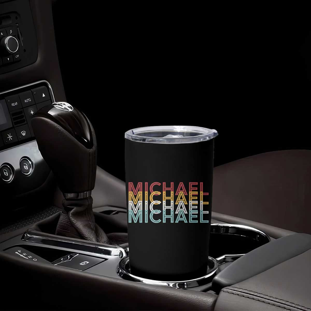 Michael Birthday Gift Tumbler Cup Vintage Retro Michael Name Typography TS12 Print Your Wear